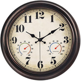 JENLYSTIME clock front view with 13-inch dial and bold numerals for easy readability.