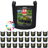 JERIA 24-pack 10-gallon grow bags for versatile container gardening.