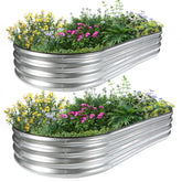 JERIA oval raised garden bed 6×3×1ft offering generous planting space for vegetables