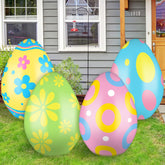 Jetec 60 cm inflatable Easter egg ball for eye catching yard display