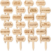 Jetec funny plant markers wooden signs for succulents add charm and easy labeling.