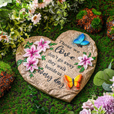 Jetec memorial garden stone heart design 10in adds a thoughtful touch to outdoor spaces.