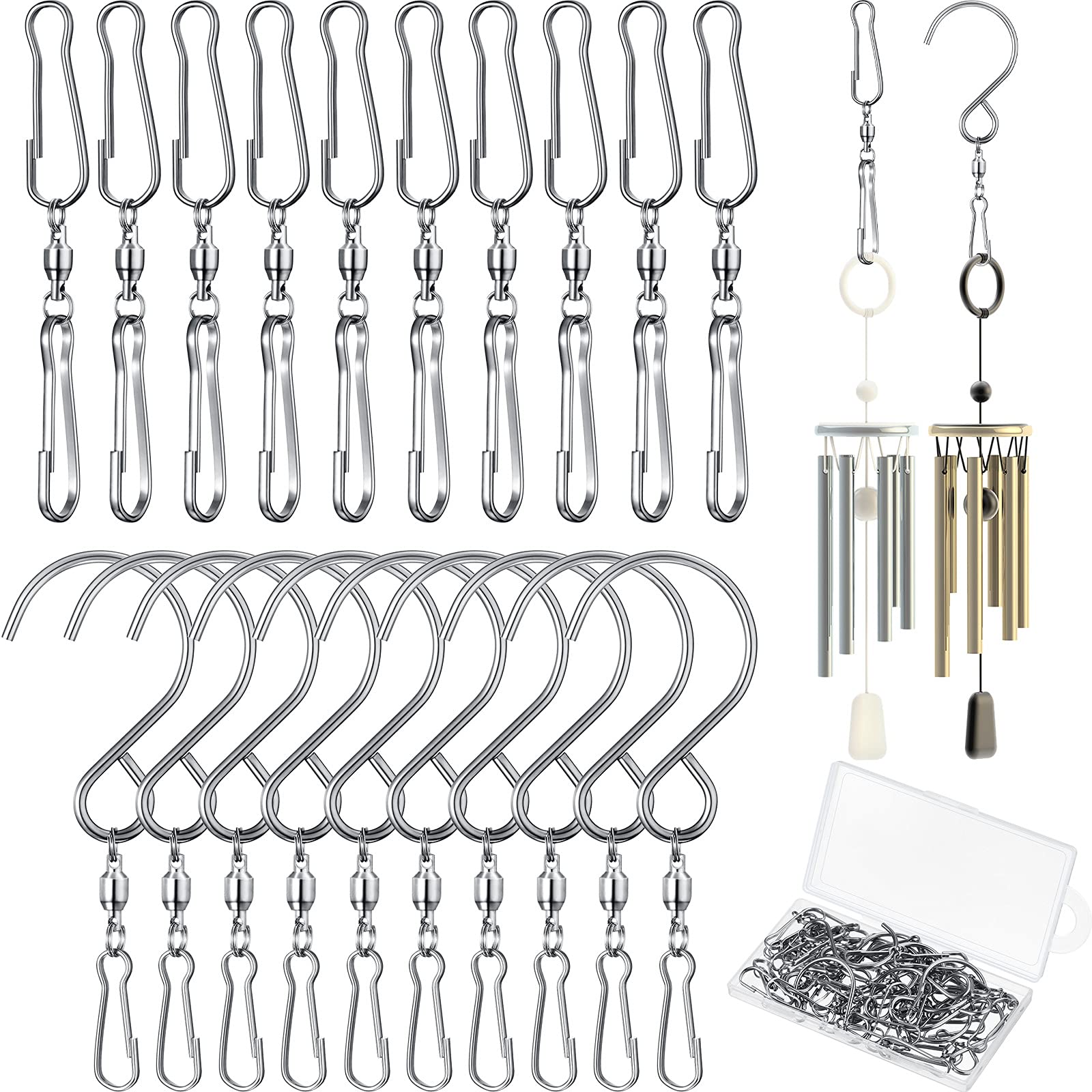 Jetec wind spinner swivel hook with 360° rotation for dynamic outdoor displays