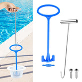 Jeyeou skimmer basket handle blue provides an easy grip for pool cleaning.