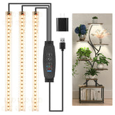 JhauvMw 8.6-inch LED grow light strips, front view, ideal for space-saving indoor gardens.