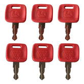 JHJEWH six-piece ignition keys set on a tractor for quick backups