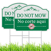 JIAMING Do Not Mow yard sign front view communicates bilingual notice clearly for garden preservation