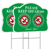 JIAMING no pooping dog sign 12x9 inch, double-sided for outdoor visibility