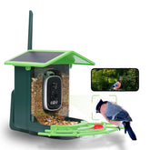 JIFUGLOB bird feeder camera front view for clear footage and ID