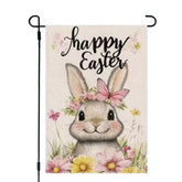 JIGINOFV Easter garden flag 12x18 double-sided brightens outdoor spaces.