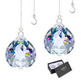 JIHUI suncatcher crystal ball 40mm hanging chain creates vivid rainbow reflections.