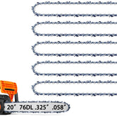 JINFFR 20-inch chainsaw chain with 0.325 pitch for smooth cutting