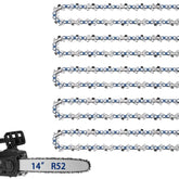 JINFFR 5-pack 14-inch chains ready for quick replacement, front view