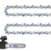JINFFR two-pack 8-inch chainsaw chain ready for pruning tasks