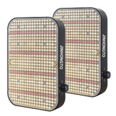 JINHONGTO 2-pack dimmable grow light front view showing compact design for seed starting