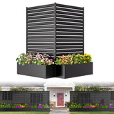 Jinligogo 1-panel no-dig fence with planter box for private patios