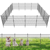 Jinligogo 5-panel no-dig decorative garden fence defining yard borders