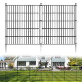 Jinligogo 5-panel no-dig fence front view showing easy setup and classic style.