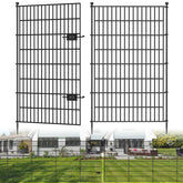 Jinligogo 5-panel no-dig garden fence side view for clear border and easy setup