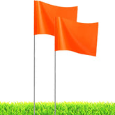 JIZHGRAD orange marking flags clearly delineate yard boundaries for safer property marking.