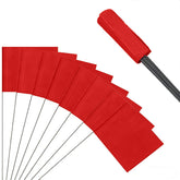 JIZHGRAD red marker flag 13x4x5 marking yard boundaries with high visibility.