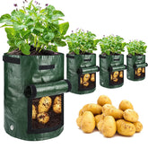 JJGoo Potato Grow Bags 4-Pack for space-saving vegetable gardening.
