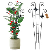 JJSHUANL 30-inch plant trellis assembly provides sturdy support for tall climbers indoors.