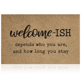 JJUUYOU welcome mat for front door with weather-resistant durability