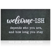 JJUUYOU outdoor door mat with welcome design for a friendly entry and clean look
