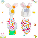 jkahh Easter Bunny Porch Goose Outfit with adjustable hat enhances porch charm