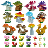JKanruh resin mushroom for fairy garden adds whimsical charm in sunlight