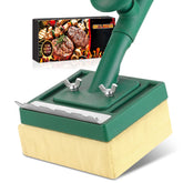 Jkoeier grill brush with steam cleaning removes stubborn grease safely.