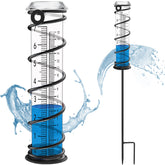 JMBay upgrade rain gauge with spiral bracket for sturdy outdoor use