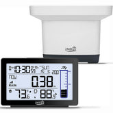 JMBay wireless outdoor rain gauge with thermometer display for precise garden watering planning