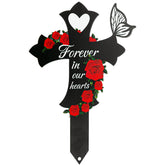 JMZYJZH cemetery decorations cross for graves; durable metal for all-weather remembrance