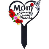JMZYJZH cemetery heart mom marker outdoors with enduring design.