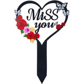 JMZYJZH heart grave marker for outdoors enhances memorial spaces with lasting display