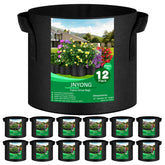 JNYONG 12-pack 5-gallon grow bags side view for easy transport and aeration