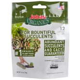 Packaging image of Jobe's Organics succulent fertilizer spikes for easy, mess-free feeding.
