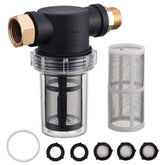 JOEJET garden hose filter inlet attachment for easy installation and pump protection.