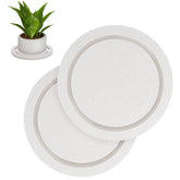 Johamoo plant saucer 6-inch white captures and drains excess water to protect surfaces.