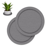 Johamoo plant saucer 6in gray setup shows two-pack indoor drainage solution