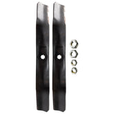 John Deere AM141034 blade kit for 42-inch deck with durable edge.