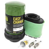 John Deere AUC13707 oil filter included for easy mower maintenance.
