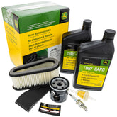John Deere LG185 filter kit box for at-home mower maintenance