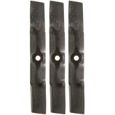 John Deere UC22010 blades 3-pack front view, durable edge for clean cuts