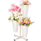 JolliKids Flower Display Stand with Buckets for outdoor weddings and lush arrangements