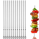 JOMVERL kabob skewers flat metal 14-inch for even grilling