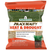 Jonathan Green Black Beauty seed bag showcasing heat- and drought-tolerant lawn mix.