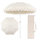 Jonathan Y Umb1004c Horizon cream canvas umbrella for stylish beach shade